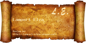 Lampert Elza névjegykártya
